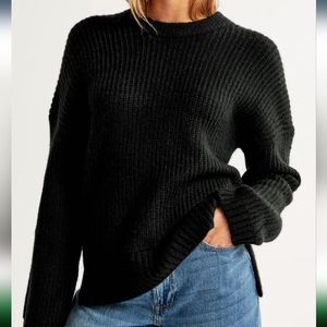 Abercrombie Easy Crew Sweater, Black XS